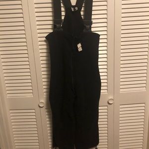 Synthetic Fleece Trousers w/Integrated Suspenders. Medium Short/Reg. Army.